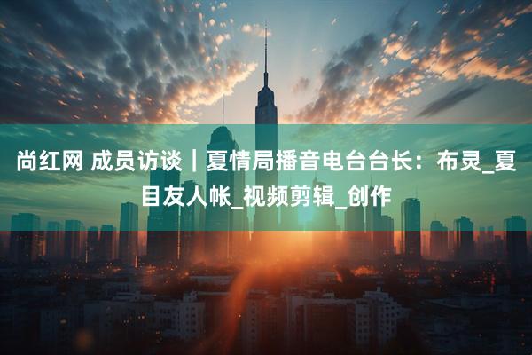 尚红网 成员访谈｜夏情局播音电台台长：布灵_夏目友人帐_视频剪辑_创作