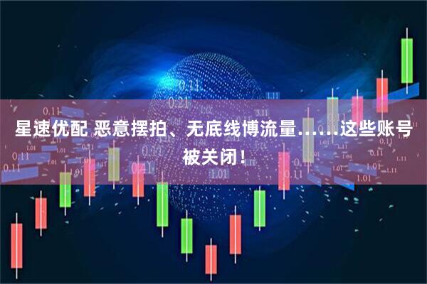 星速优配 恶意摆拍、无底线博流量……这些账号被关闭！