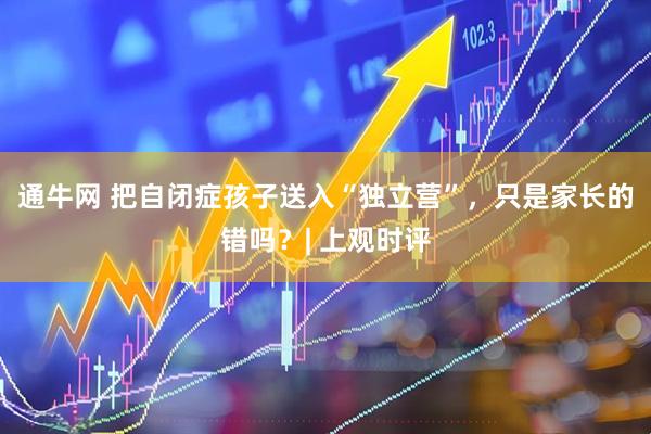 通牛网 把自闭症孩子送入“独立营”，只是家长的错吗？| 上观时评